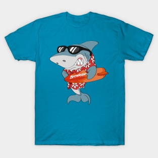 Mitch The Daddy Shark Baywatch Guard - Blue Sharky Version T-Shirt